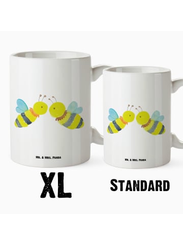 Mr. & Mrs. Panda Steinguttasse Biene Liebe ohne Spruch in Weiß