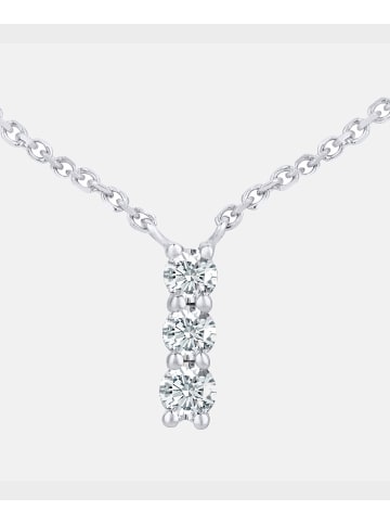 Diamant L'éternel Halskette mit Anhänger aus 375 Weißgold mit 0.12 Karat Diamant