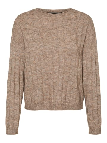 Vero Moda Strickpullover in Silver Mink