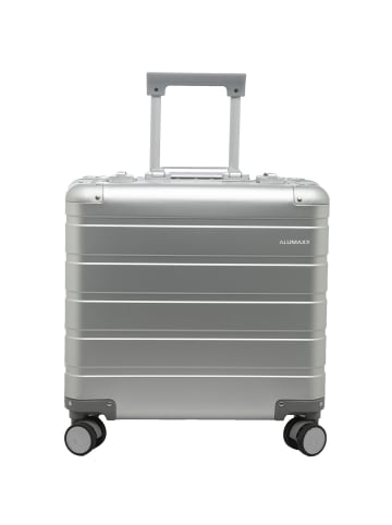 Alumaxx Gravity 4-Rollen Pilotentrolley Aluminium 44 cm Laptopfach silber