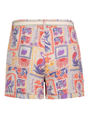 Eight2Nine Gemusterte Stoffshorts Zierschleife Bund in Beige