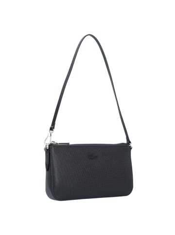 Lacoste Chantaco Schultertasche Leder 23 cm in noir