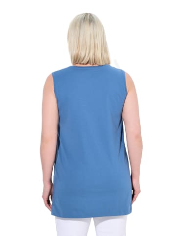 Ulla Popken Strick-Top in denimblau