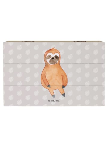 Mr. & Mrs. Panda Box Faultier Zufrieden ohne Spruch in Grau Pastell