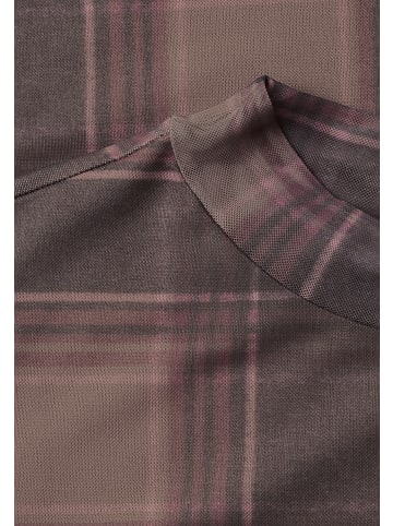 Street One Mesh-Langarmshirt in schwarz rosa - 0001
