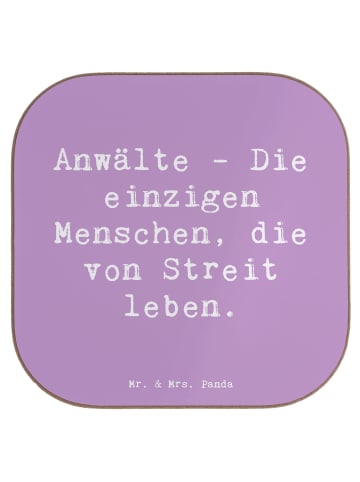 Mr. & Mrs. Panda Untersetzer für Gläser Spruch Anwalt Streitmach... in Lavendeltraum