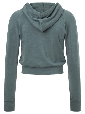 super.natural Merino Hoodie W LIQUID FLOW HOODIE in graugrün