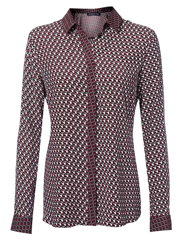 Heine Druckbluse in bordeaux-grau