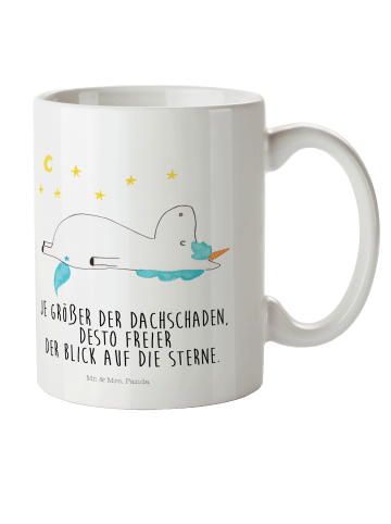 Mr. & Mrs. Panda Kindertasse Einhorn Sternenhimmel mit Spruch in Weiß