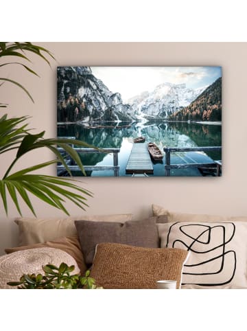 MuchoWow Leinwand Bilder Bergsee