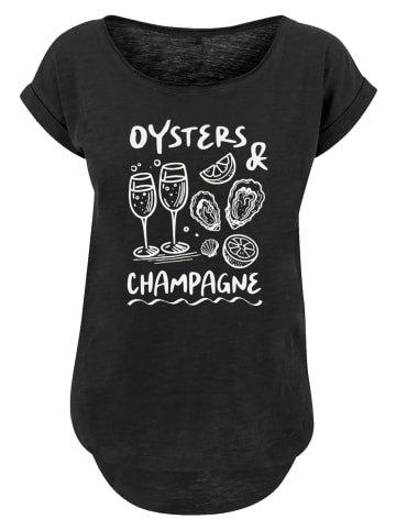 F4NT4STIC Long Cut T-Shirt Oysters And Champagne Summer in schwarz