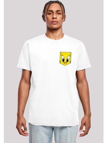 F4NT4STIC T-Shirt Looney Tunes Tweety Pie  Faux Pocket in weiß