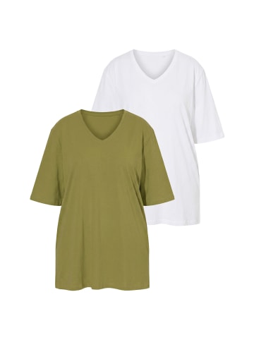 Ulla Popken Shirt in avocado grün