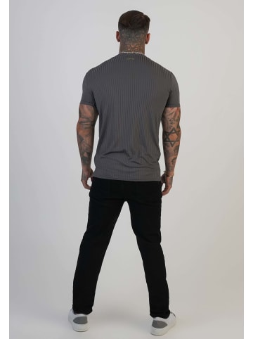 SikSilk T-Shirt Muscle Fit in Dark Brown