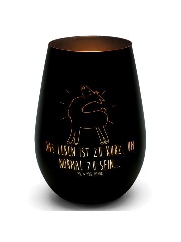 Mr. & Mrs. Panda Laterne Lama Stolz mit Spruch in Schwarz