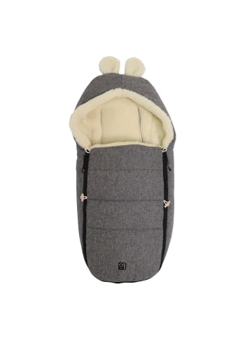 Kaiser Naturfellprodukte Babyschalenfußsack Hoody Maus Wool sleet grey