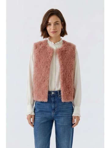 Oui Weste Kunstfell in rose