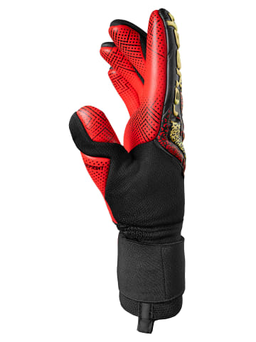 Reusch Torwarthandschuhe Attrakt Gold X GluePrint in 7075 blck/gold/firy red