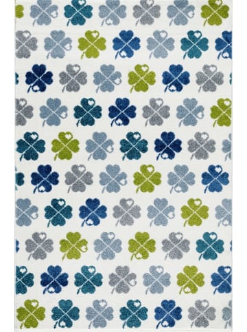 Happy Rugs Kinderteppich KLEEBLATT in Creme/Multi