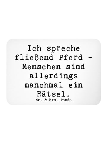 Mr. & Mrs. Panda Magnet Spruch Reiten und Rätsel mit Spruch in Weiß