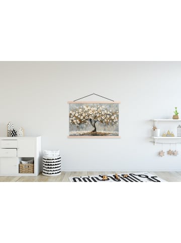 MuchoWow Lehrtafel / Wandbehang Weiß