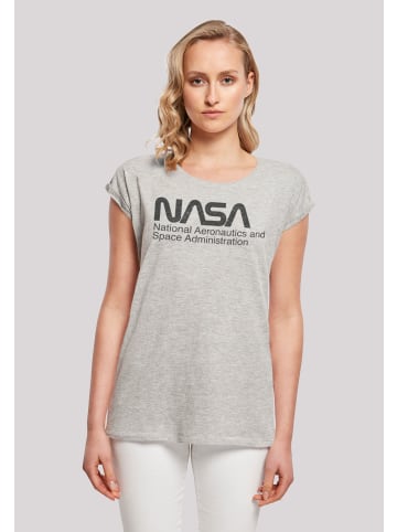 F4NT4STIC T-Shirt NASA Logo One Tone in grau meliert