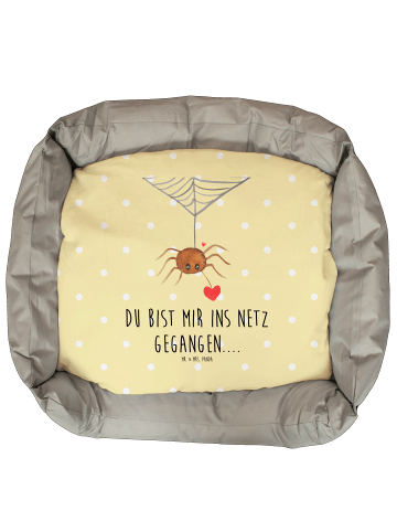 Mr. & Mrs. Panda Katzenkorb Spinne Agathe Liebe mit Spruch in Gelb Pastell