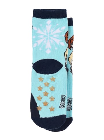 Disney Frozen Socken mit Gumminoppen Anti-Rutsch in Türkis