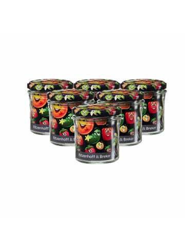 Ritzenhoff & Breker 6er Set Vorratsgläser Smile in 435 ml in transparent