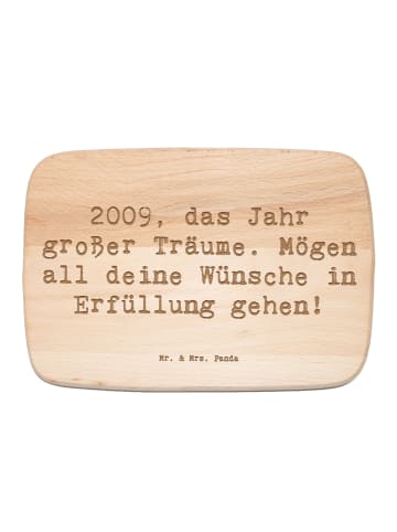 Mr. & Mrs. Panda Buche Schneidebrett Spruch 2009 Geburtstag mit ... in Transparent