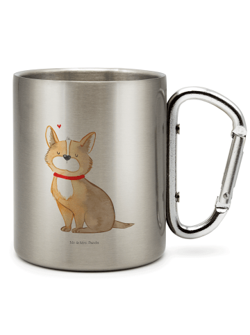 Mr. & Mrs. Panda Becher Hund Glück ohne Spruch in Silber