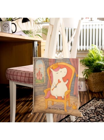 Mr. & Mrs. Panda Shopping Bag Einhorn Prinzessin Design ohne Spruch in Weiß
