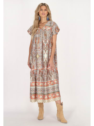 usha FESTIVAL Damen Kleid in Apricose Mehrfarbig