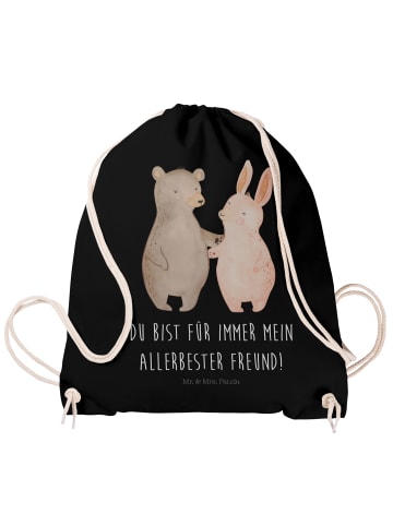 Mr. & Mrs. Panda Beutel Bär und Hase Umarmen mit Spruch in Schwarz