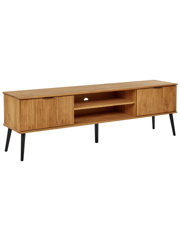 Beliani TV-Möbel TIMMINS in Braun/Schwarz - (W) 180 x (H) 56 x (L) 40 cm