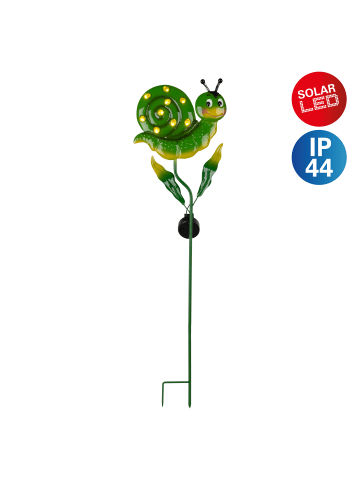 näve LED Solarleuchte "SNAILY" in grün - (L)24 cm x (B)3.5 cm x (H)90 cm