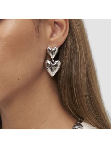 Copenhagen Studios Ohrstecker Puffy Hearts in silber