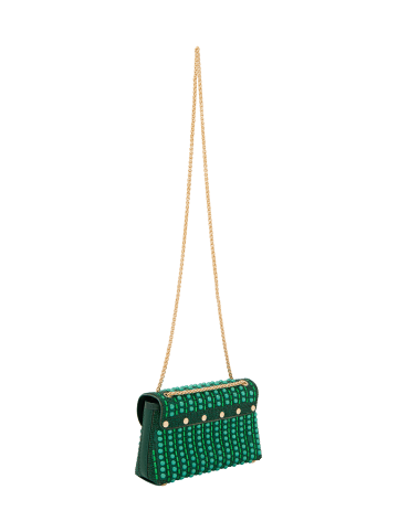 faina Women Flap Bag in Green