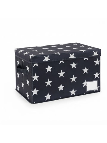 relaxdays Weihnachtskugel-Aufbewahrungsbox "Sterne" in Grau - (B)42,5 x (H)26,5 x (T)26 cm