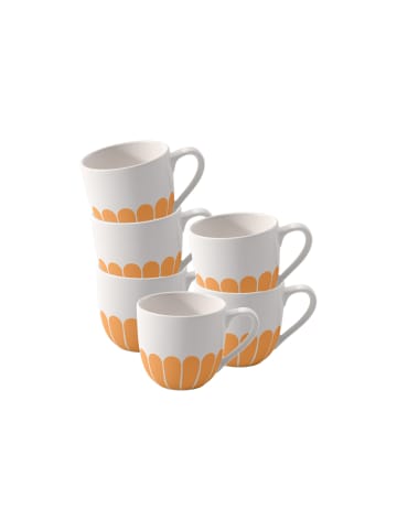 Villeroy & Boch 6er Set Espressotassen Fleur Couleur in 70 ml in Soleil