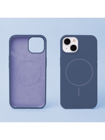 COFI 1453 TFO Silicone Thin Mag kompatibel mit Apple iPhone 15 Dunkelblau in Dunkelblau