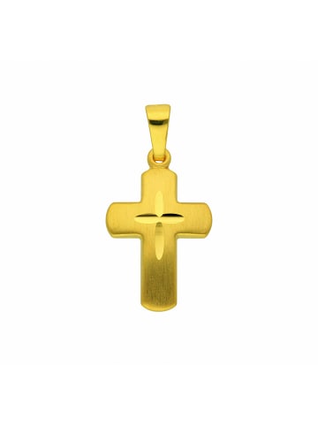 Adeliás Damen & Herren 333 Gold Kreuz Anhänger in gold