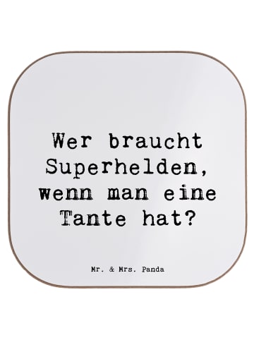Mr. & Mrs. Panda Untersetzer Spruch Lieblings-Tante mit Spruch in Weiß