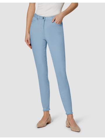 MADELEINE Mid Waist Skinny-Hose mit Fransen in himmelblau