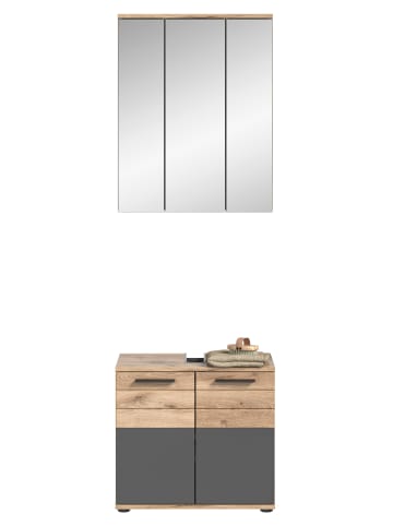 ebuy24 Badmöbelset Mason Grau 60 x 34 cm