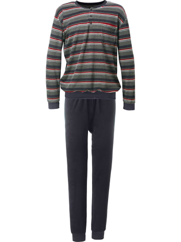 Erwin Müller Frottee Schlafanzug in anthrazit