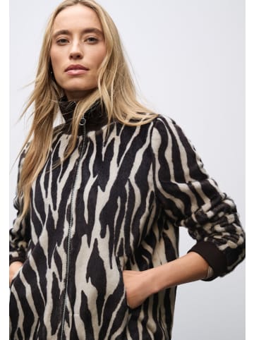 Street One Fake Fur Zebra Blouson in Braun