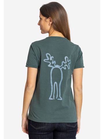 elkline T-Shirt Rudolfine in trekking green - ashblue