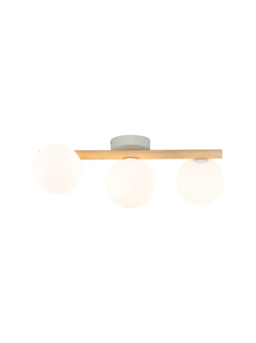 Licht-Erlebnisse Deckenlampe (B)23 x (L)47 x (H)17 cm in Holz hell Weiß