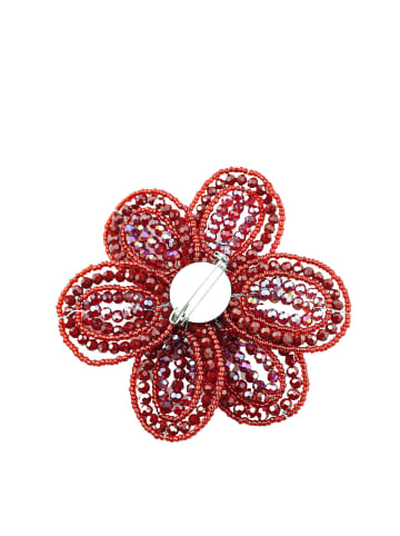 collezione alessandro Brosche " Blume " in rot